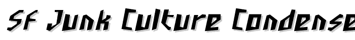 SF Junk Culture Condensed Oblique font